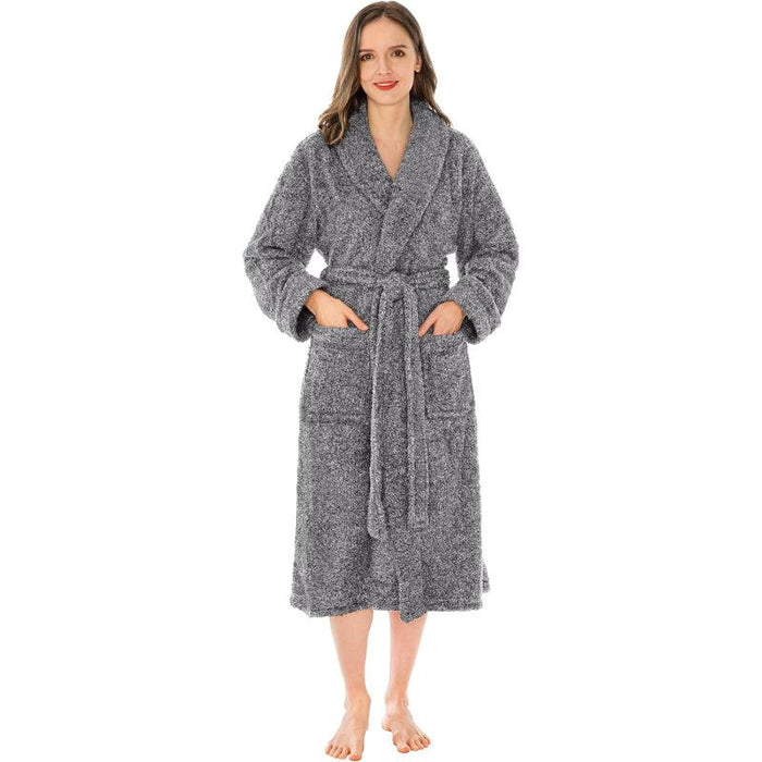 Solid Colored Plush Bathrobe – Cozy Warmth and Comfort