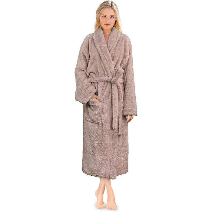 Solid Colored Plush Bathrobe – Cozy Warmth and Comfort