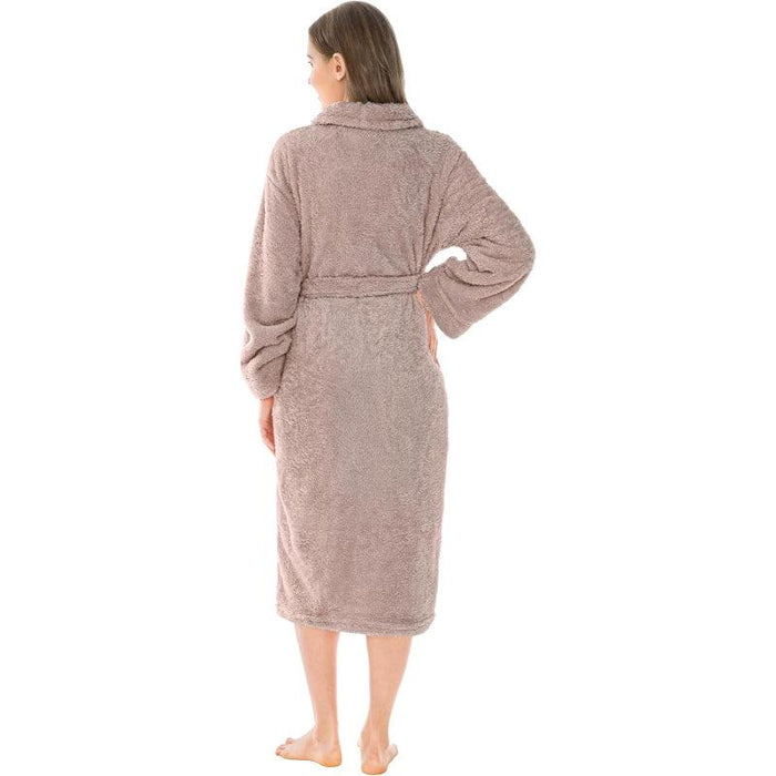 Solid Colored Plush Bathrobe – Cozy Warmth and Comfort