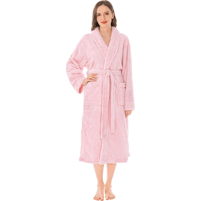 Solid Colored Plush Bathrobe – Cozy Warmth and Comfort