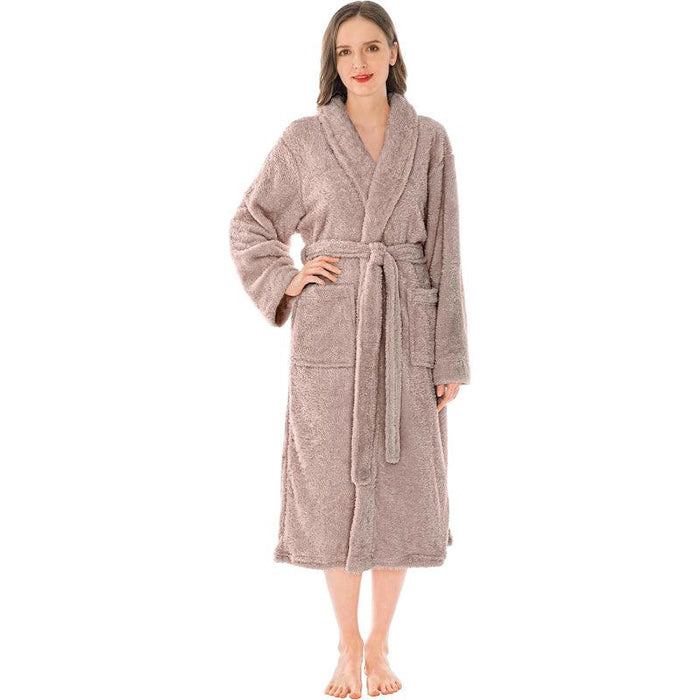 Solid Colored Plush Bathrobe – Cozy Warmth and Comfort