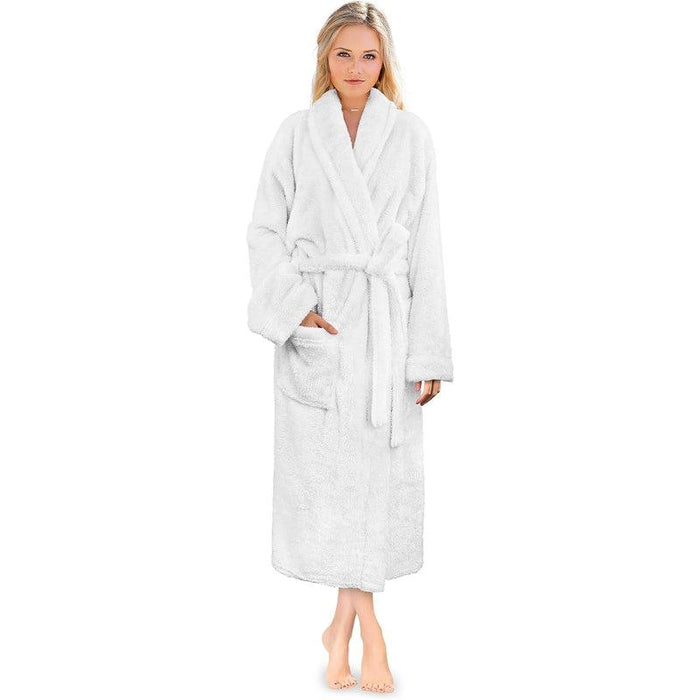Solid Colored Plush Bathrobe – Cozy Warmth and Comfort