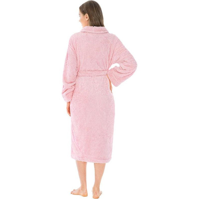 Solid Colored Plush Bathrobe – Cozy Warmth and Comfort