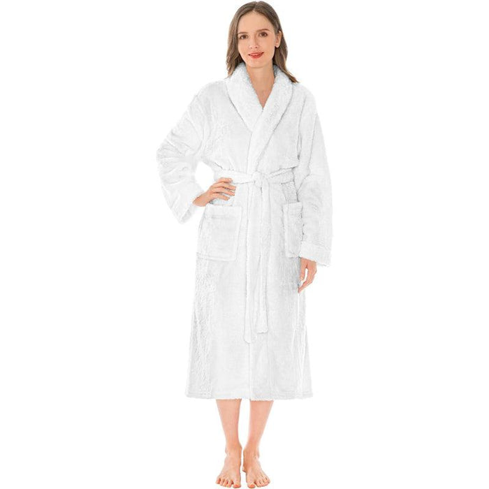 Solid Colored Plush Bathrobe – Cozy Warmth and Comfort