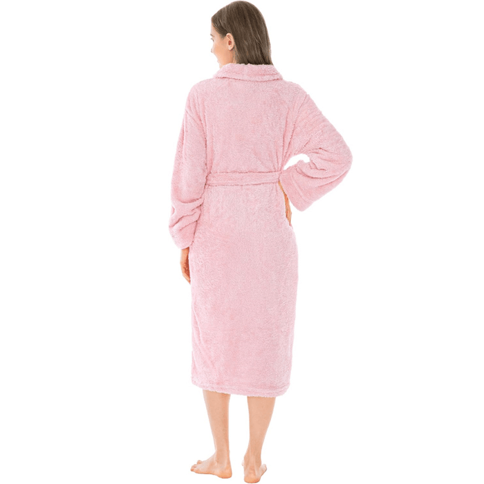 Solid Colored Plush Bathrobe – Cozy Warmth and Comfort