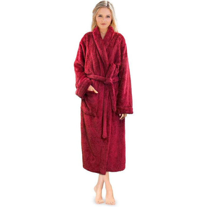 Solid Colored Plush Bathrobe – Cozy Warmth and Comfort