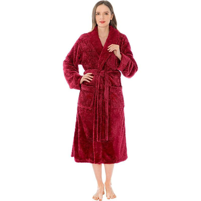 Solid Colored Plush Bathrobe – Cozy Warmth and Comfort