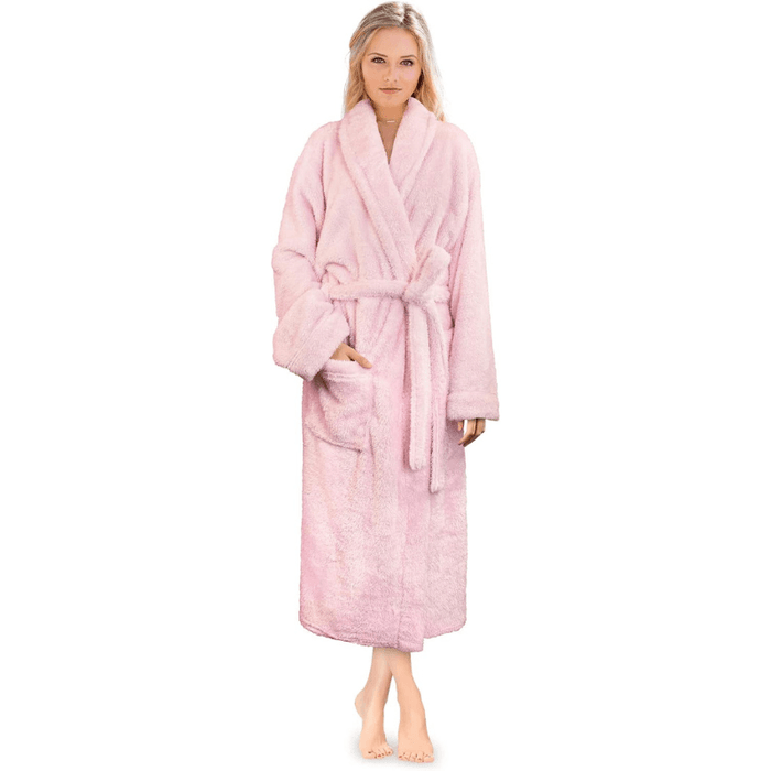 Solid Colored Plush Bathrobe – Cozy Warmth and Comfort