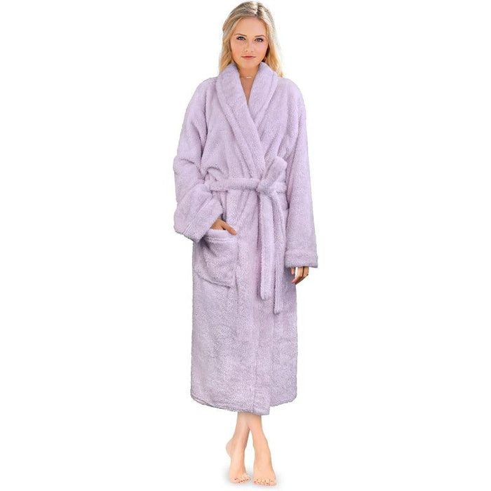 Solid Colored Plush Bathrobe – Cozy Warmth and Comfort