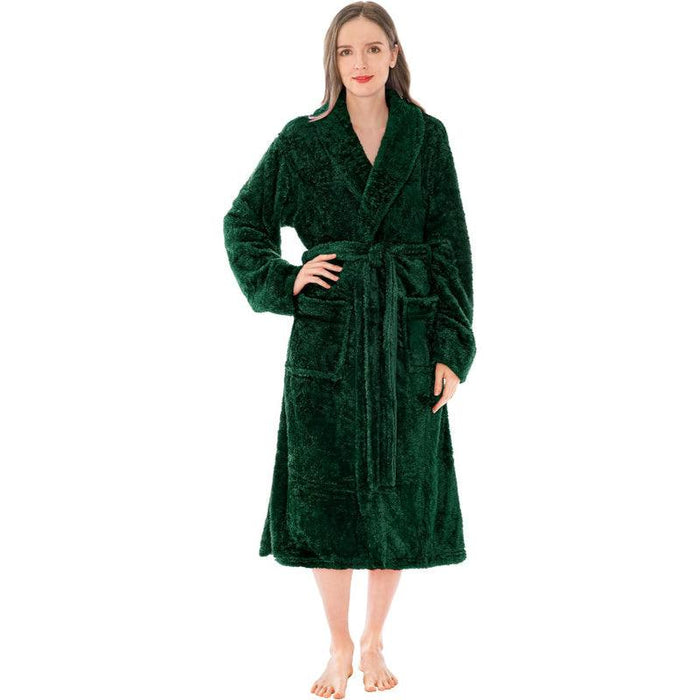 Solid Colored Plush Bathrobe – Cozy Warmth and Comfort