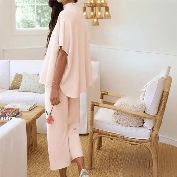 Batwing Sleeve Trousers Set – Effortless Casual Chic