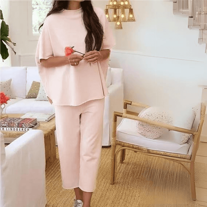 Batwing Sleeve Trousers Set – Effortless Casual Chic