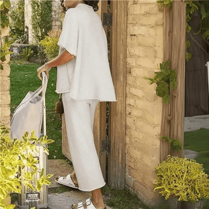 Batwing Sleeve Trousers Set – Effortless Casual Chic