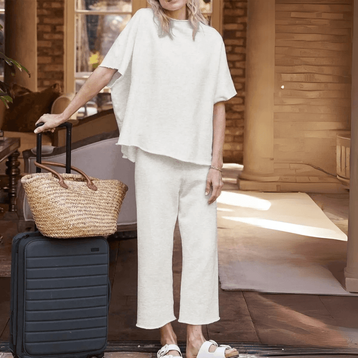 Batwing Sleeve Trousers Set – Effortless Casual Chic