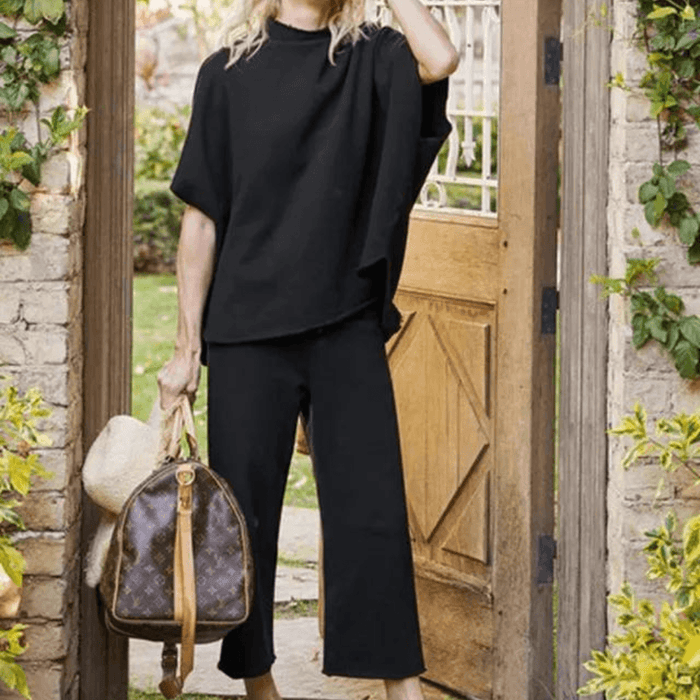 Batwing Sleeve Trousers Set – Effortless Casual Chic
