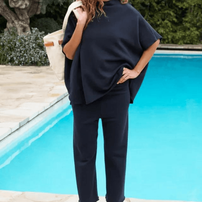 Batwing Sleeve Trousers Set – Effortless Casual Chic