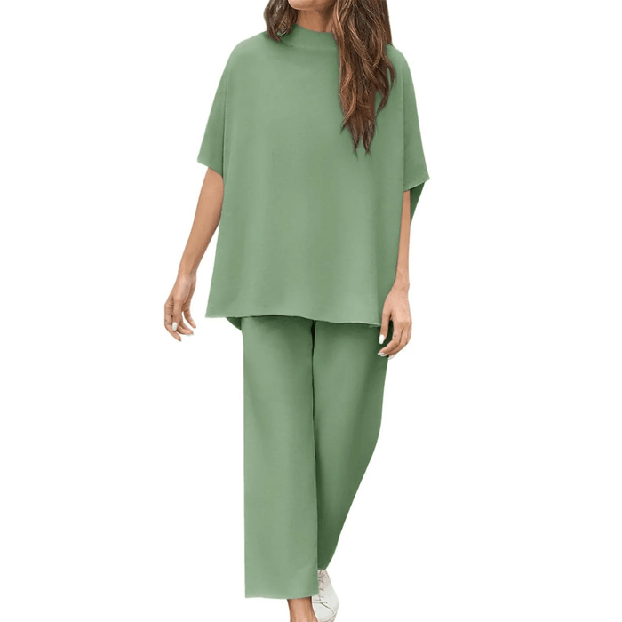 Batwing Sleeve Trousers Set – Effortless Casual Chic
