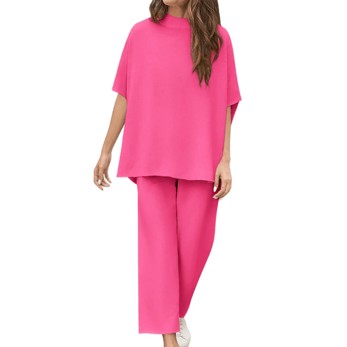 Batwing Sleeve Trousers Set – Effortless Casual Chic