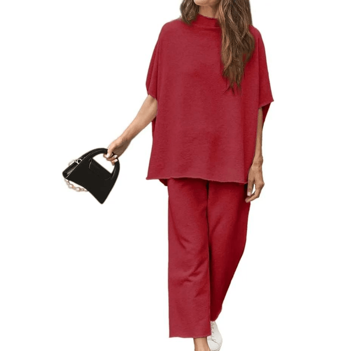 Batwing Sleeve Trousers Set – Effortless Casual Chic