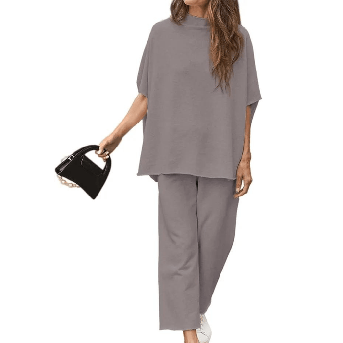 Batwing Sleeve Trousers Set – Effortless Casual Chic
