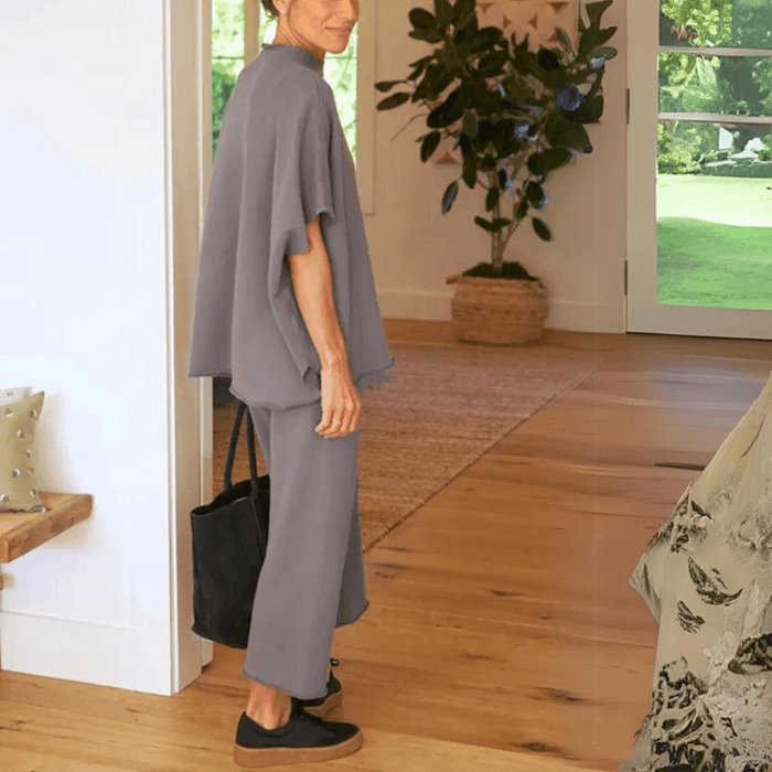 Batwing Sleeve Trousers Set – Effortless Casual Chic