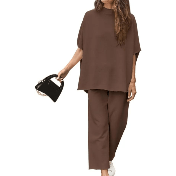 Batwing Sleeve Trousers Set – Effortless Casual Chic