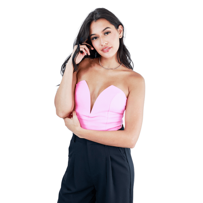 Classic Strapless Design Bodysuit – Sleek and Structured Appeal