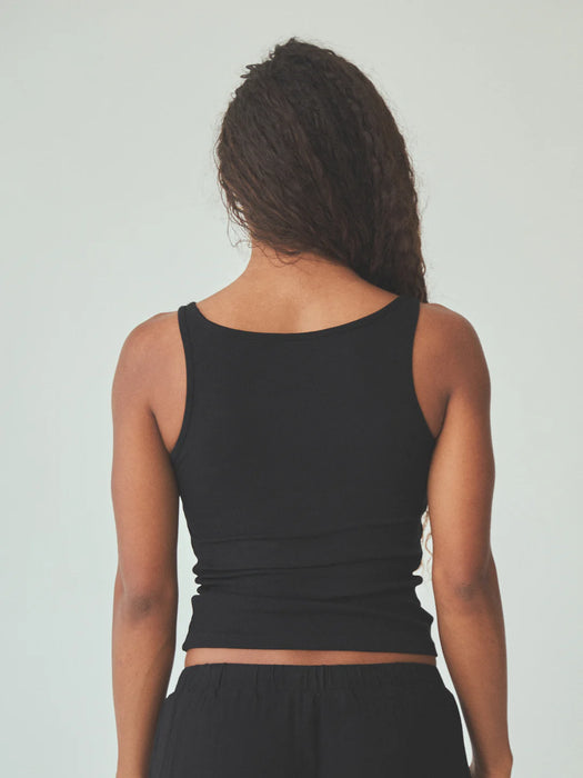 Ribbed Boat Tank Top With Built In Brami