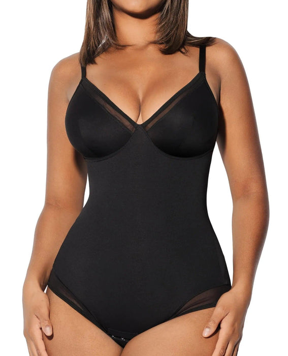 Deep V Neckline Thong Bodysuit