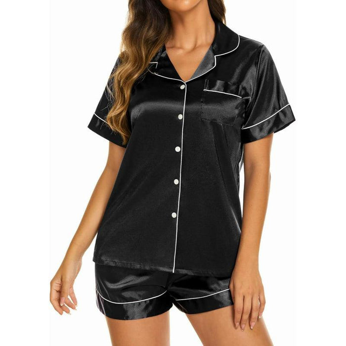 Satin Short Sleeve Set – Comfortable and Stylish Pajama Set