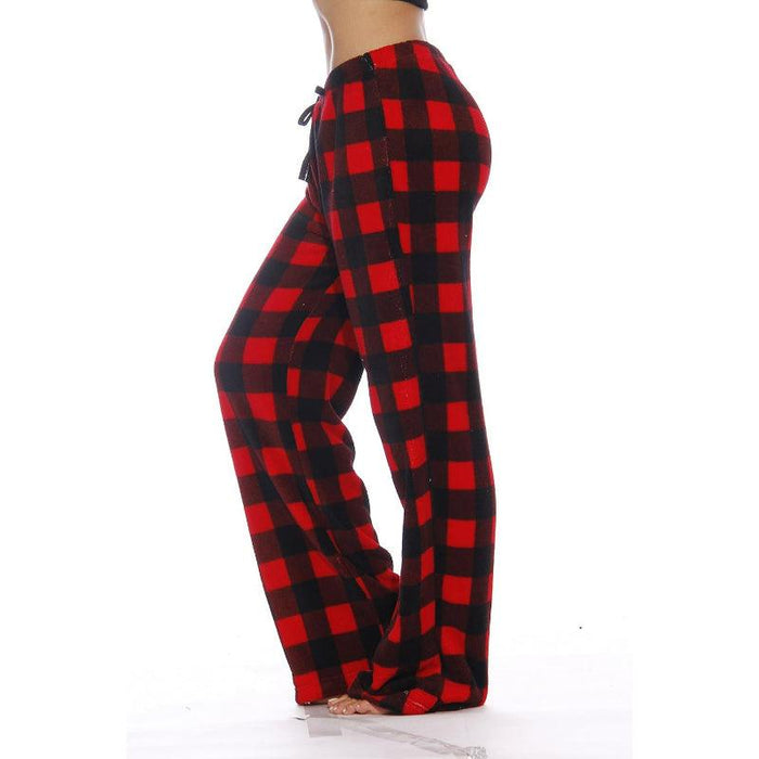 Plaid Pattern Plush Pajama - Comfortable and  Cozy