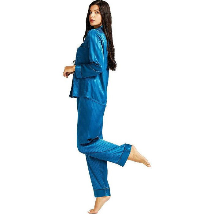 Patterned Satin Pajama Set – Comfortable Loungewear