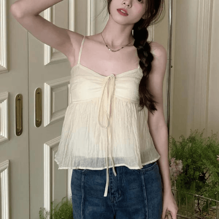 Smocked Sleeveless Short Top – Effortless Style for Warm Days