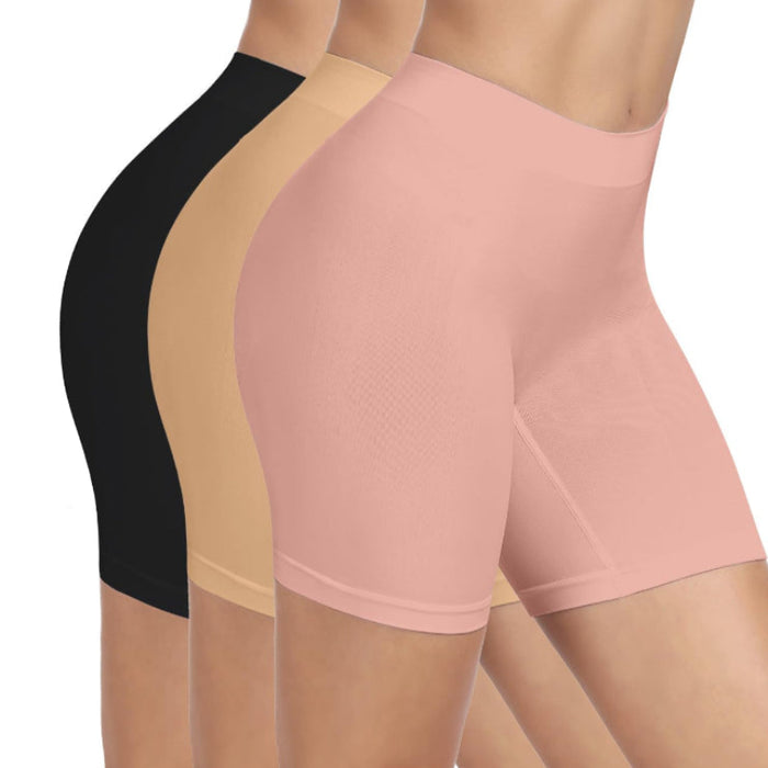 Pack Of 3 Seamless Layering Slip Shorts For Activewear