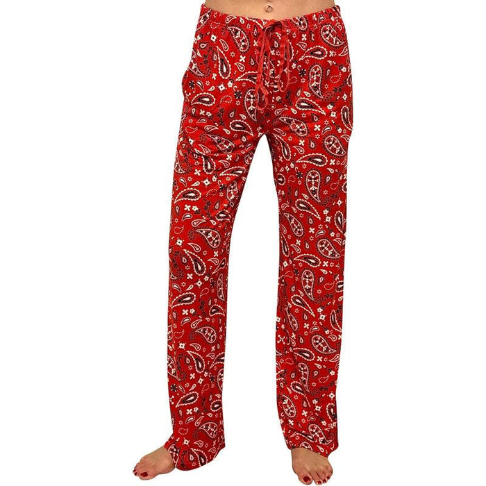 Bandana Print Pajama Pants – Soft Cotton Lounge Bottoms for Relaxing