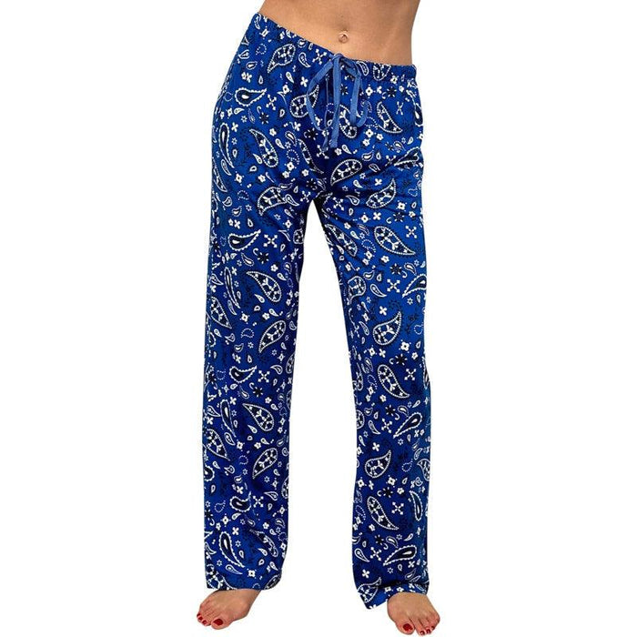 Bandana Print Pajama Pants – Soft Cotton Lounge Bottoms for Relaxing