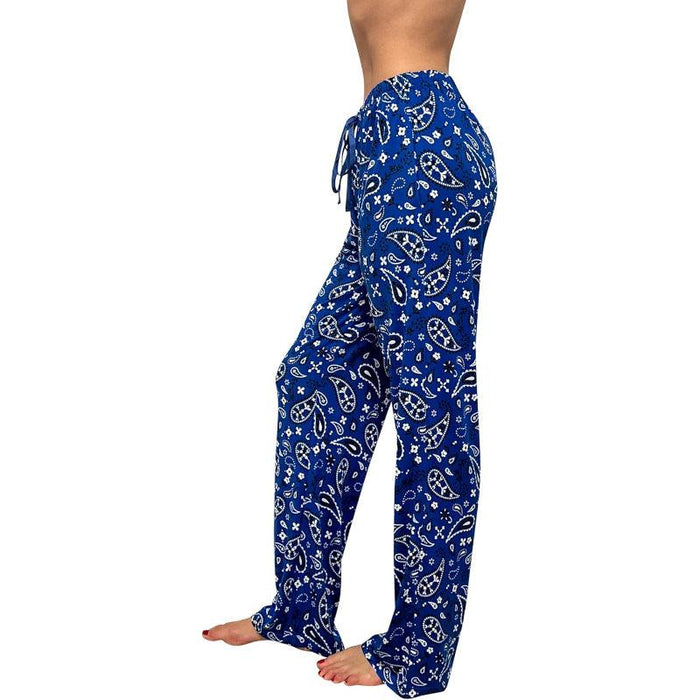 Bandana Print Pajama Pants – Soft Cotton Lounge Bottoms for Relaxing