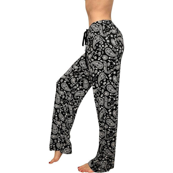Bandana Print Pajama Pants – Soft Cotton Lounge Bottoms for Relaxing