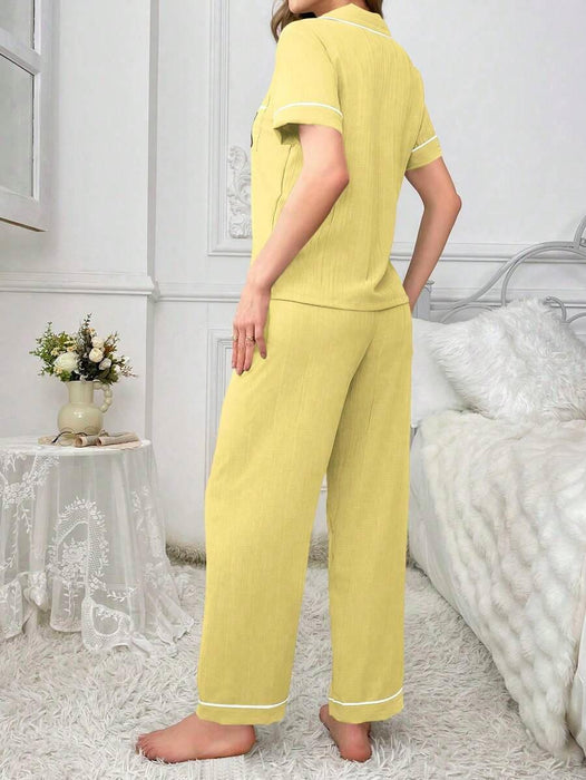 Embroidery Teddy Bear Pajama Set – Fun And Comfortable Loungewear
