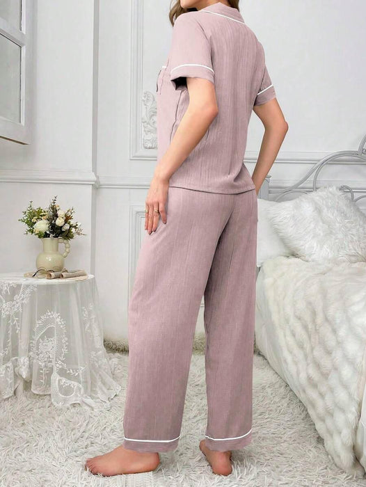 Embroidery Teddy Bear Pajama Set – Fun And Comfortable Loungewear