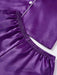 3 Piece Button Front Solid Colored Pajama Set - Secret Slim Wear