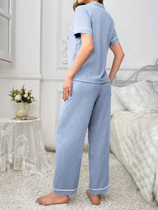 Embroidery Teddy Bear Pajama Set – Fun And Comfortable Loungewear