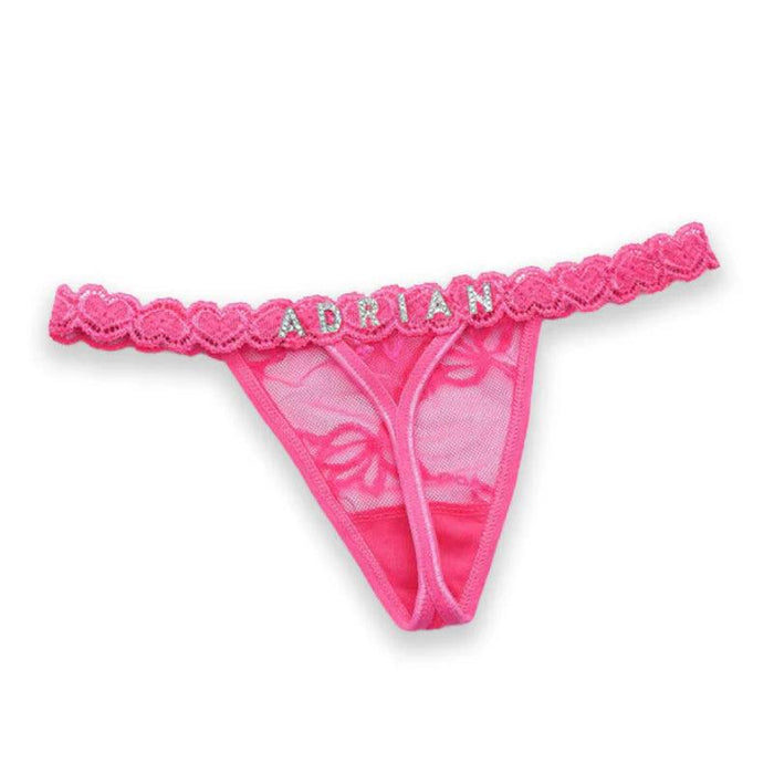 Personalized Lace Mesh Thong – Customizable and Comfortable Lingerie