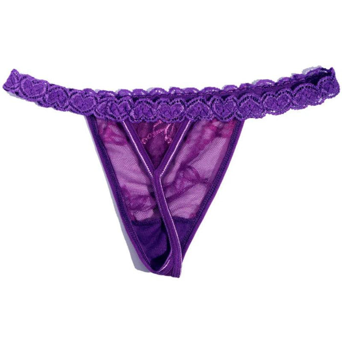 Personalized Lace Mesh Thong – Customizable and Comfortable Lingerie