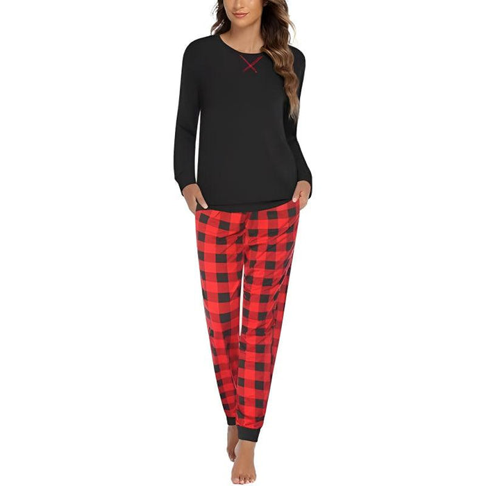 Plaid Print Pajama Set – Comfortable and Cozy Lounge Wear