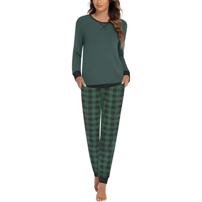 Plaid Print Pajama Set – Comfortable and Cozy Lounge Wear