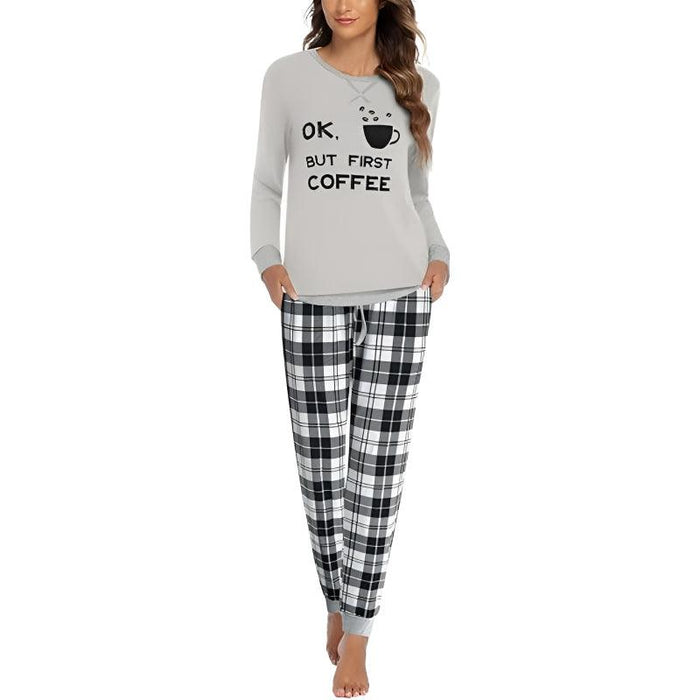 Plaid Print Pajama Set – Comfortable and Cozy Lounge Wear