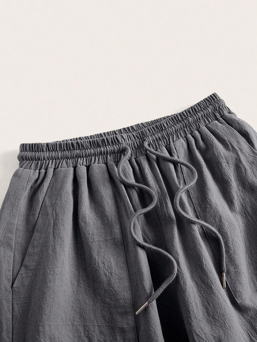 Loose Drawstring Cotton Pants - Embrace Comfort With Effortless Style