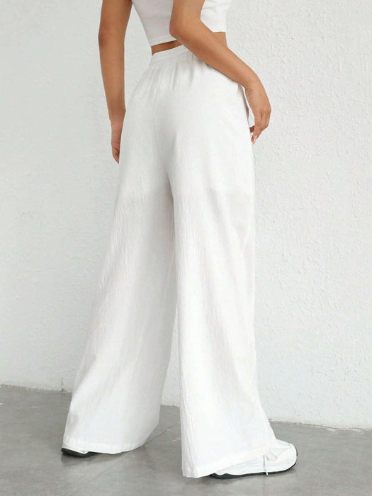 Loose Drawstring Cotton Pants - Embrace Comfort With Effortless Style