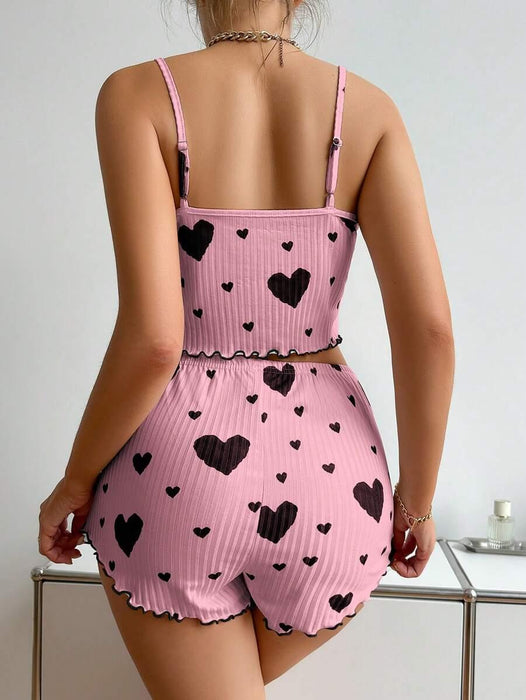 Printed Cami Shorts Set – Comfortable and Stylish Loungewear